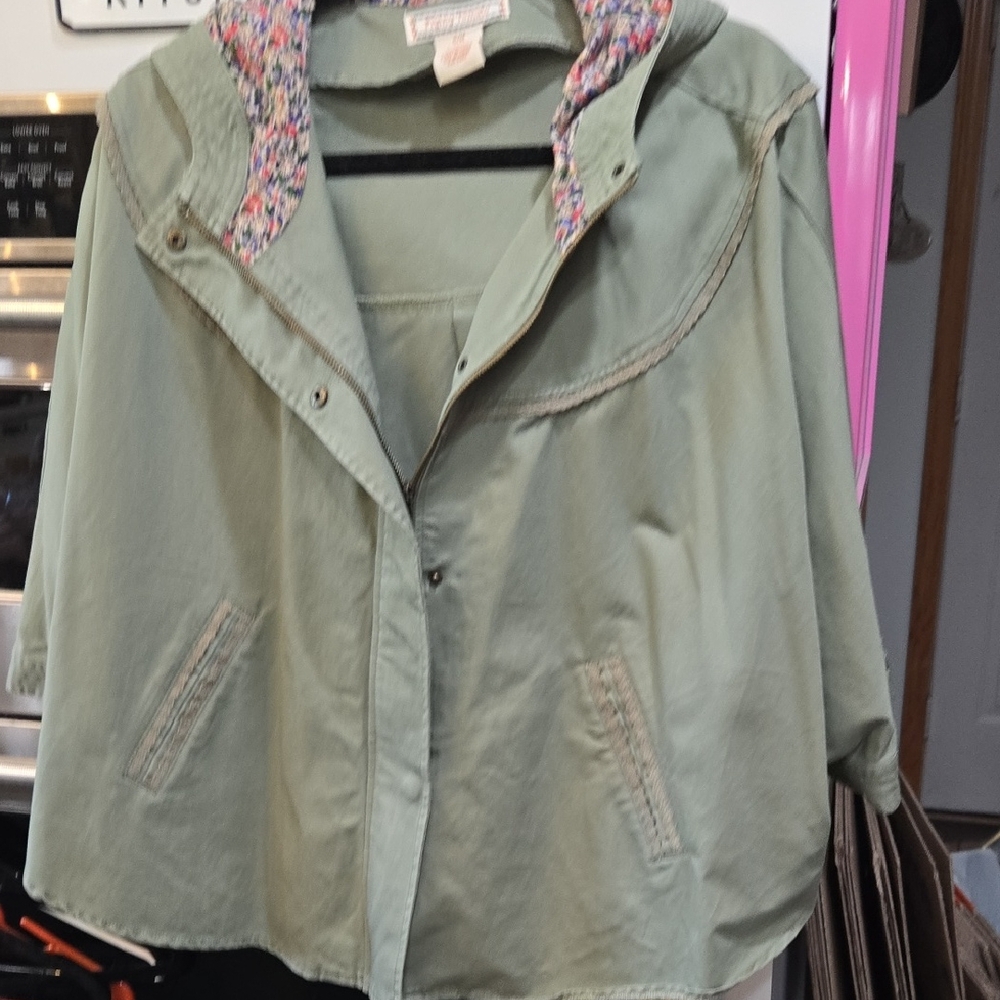 Flying Tomato Green Jacket with Multicolor Hood